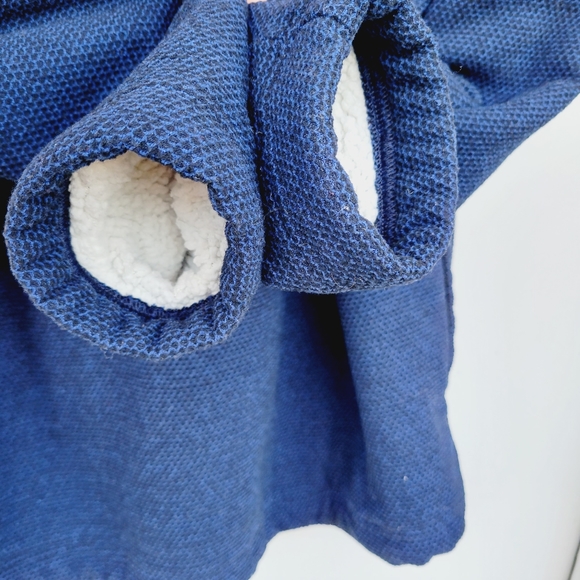 Orvis mens Quarter Zip Sherpa Lined Pullover Sweater Blue Size Medium - Picture 9 of 14